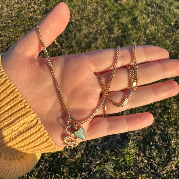 Vintage 9k ct yellow gold curb carabiner and catbird charm holder chain necklace - Picture 2 of 11